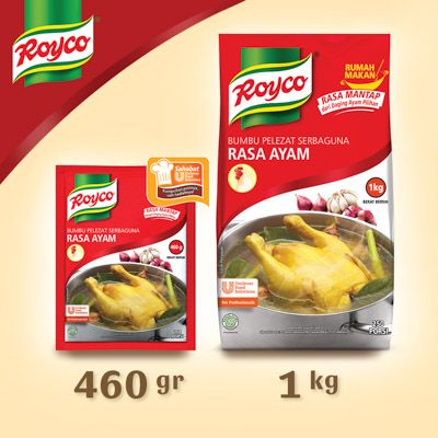 Royco Bumbu Pelezat Rasa Ayam 460g - Royco, with quality meat & spices authentic Indonesian that delivers the delicious meaty & umami flavour.